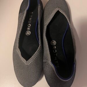 Rothy's Black and White Flats